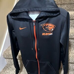 Nike Black Hoodie with Orange Accents